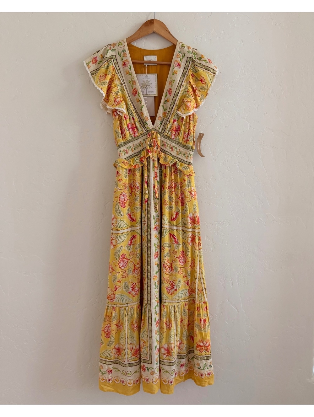 Few Moda Anaya Gardenia Dress Size Small Floral Sundress Sunlit Blooms Women's - Picture 2 of 8